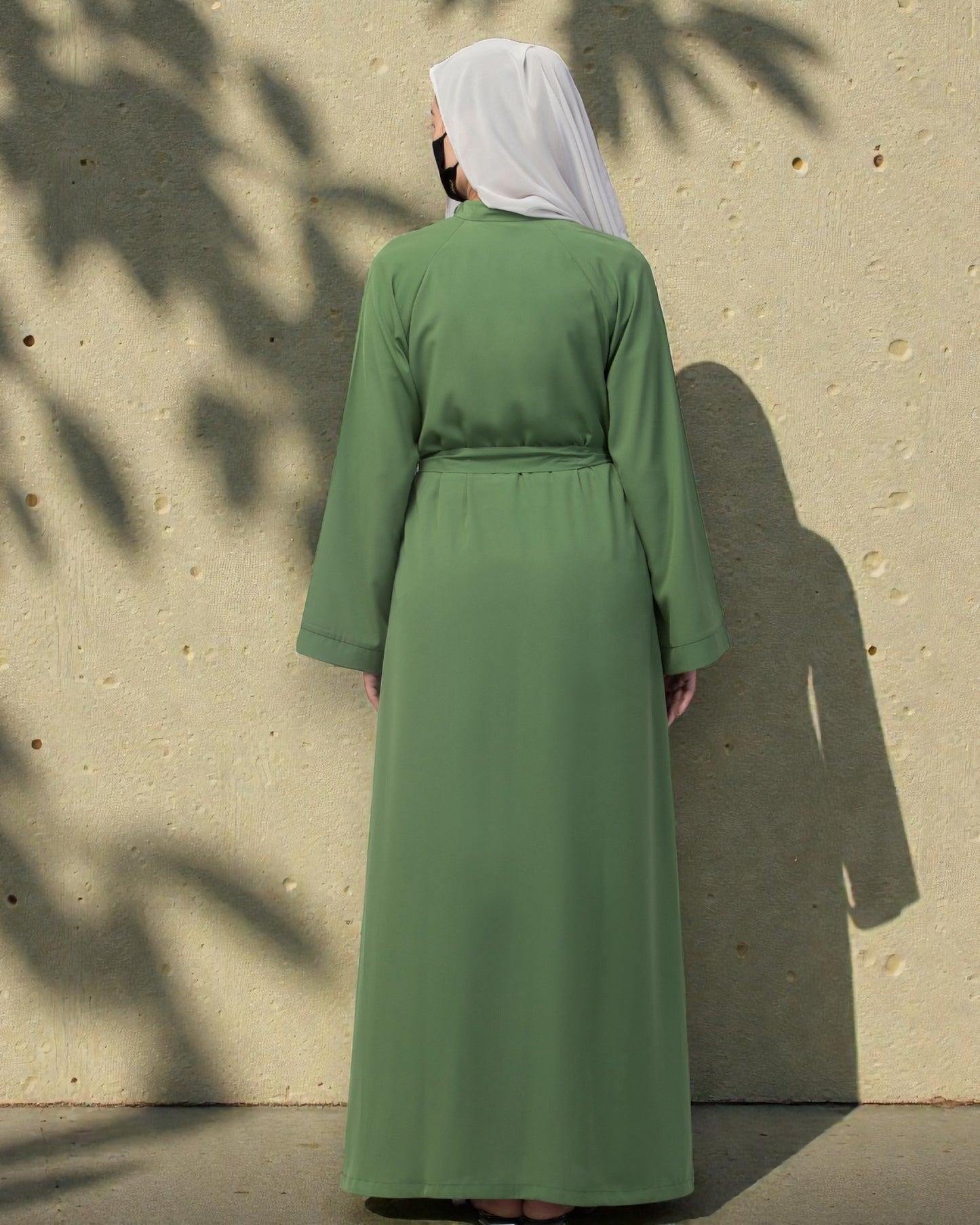 Front Open Abaya In Firdaus fabric With Pockets & Belt