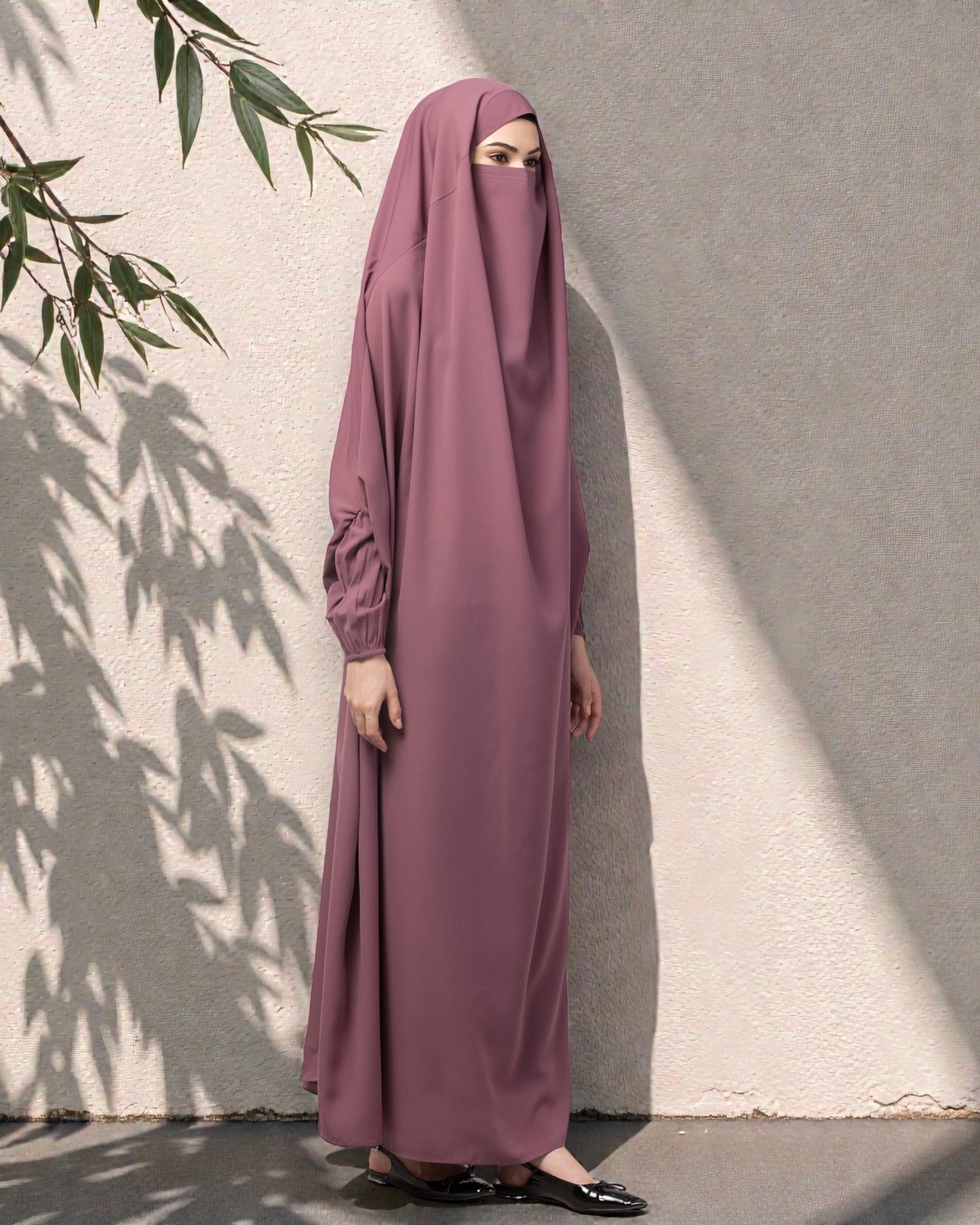 Full Length- Single Piece Jilbab With Adjustable Mouthpiece