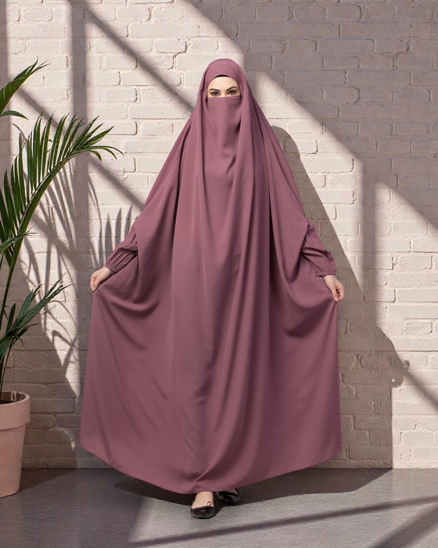 Full Length- Single Piece Jilbab With Adjustable Mouthpiece