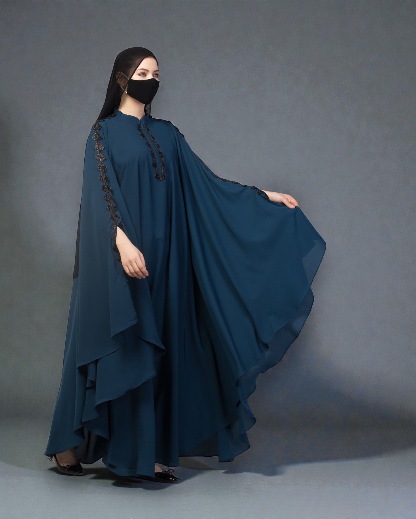 Erani Kaftan With Embellished Lacework