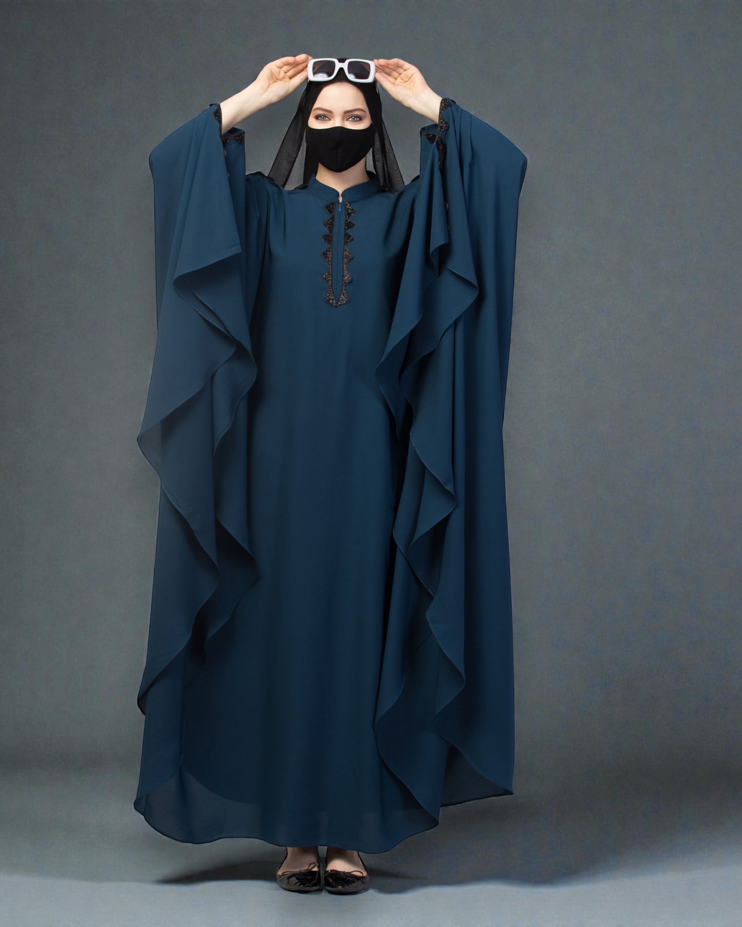 Erani Kaftan With Embellished Lacework