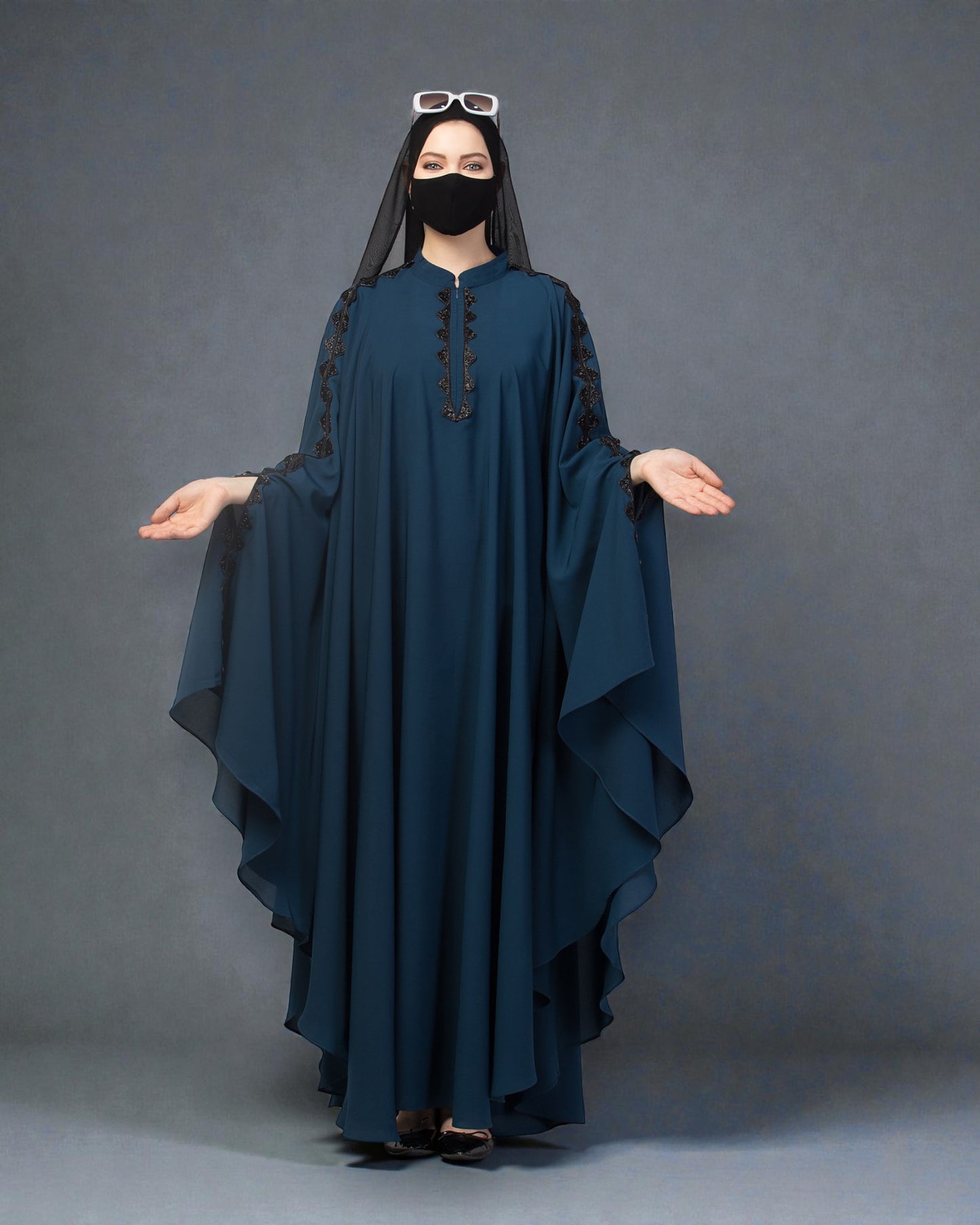 Erani Kaftan With Embellished Lacework