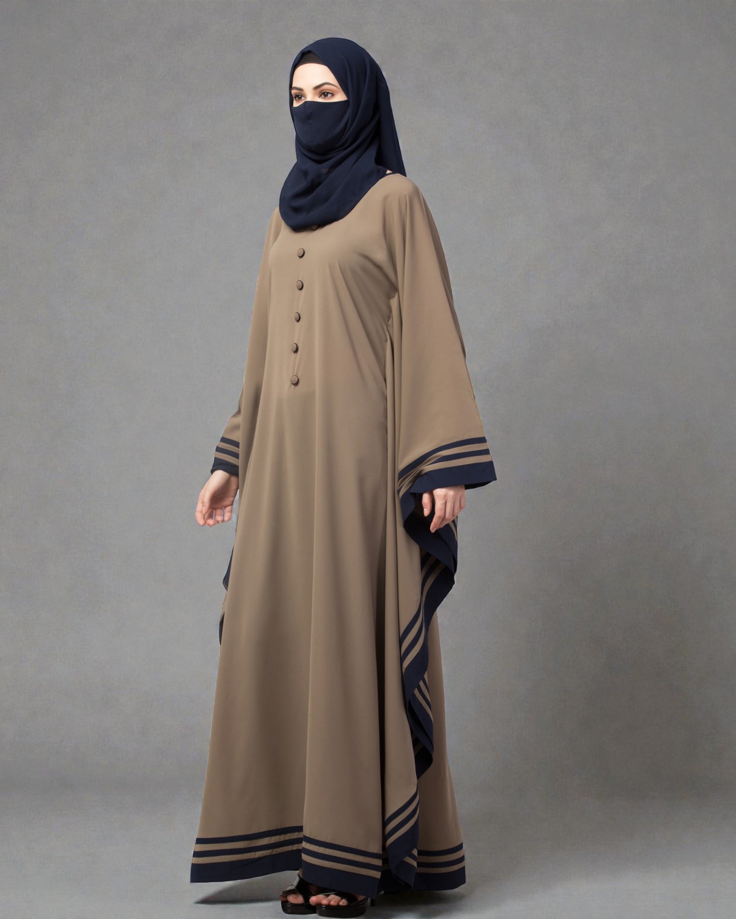 Latest Kaftan Abaya With Stripes