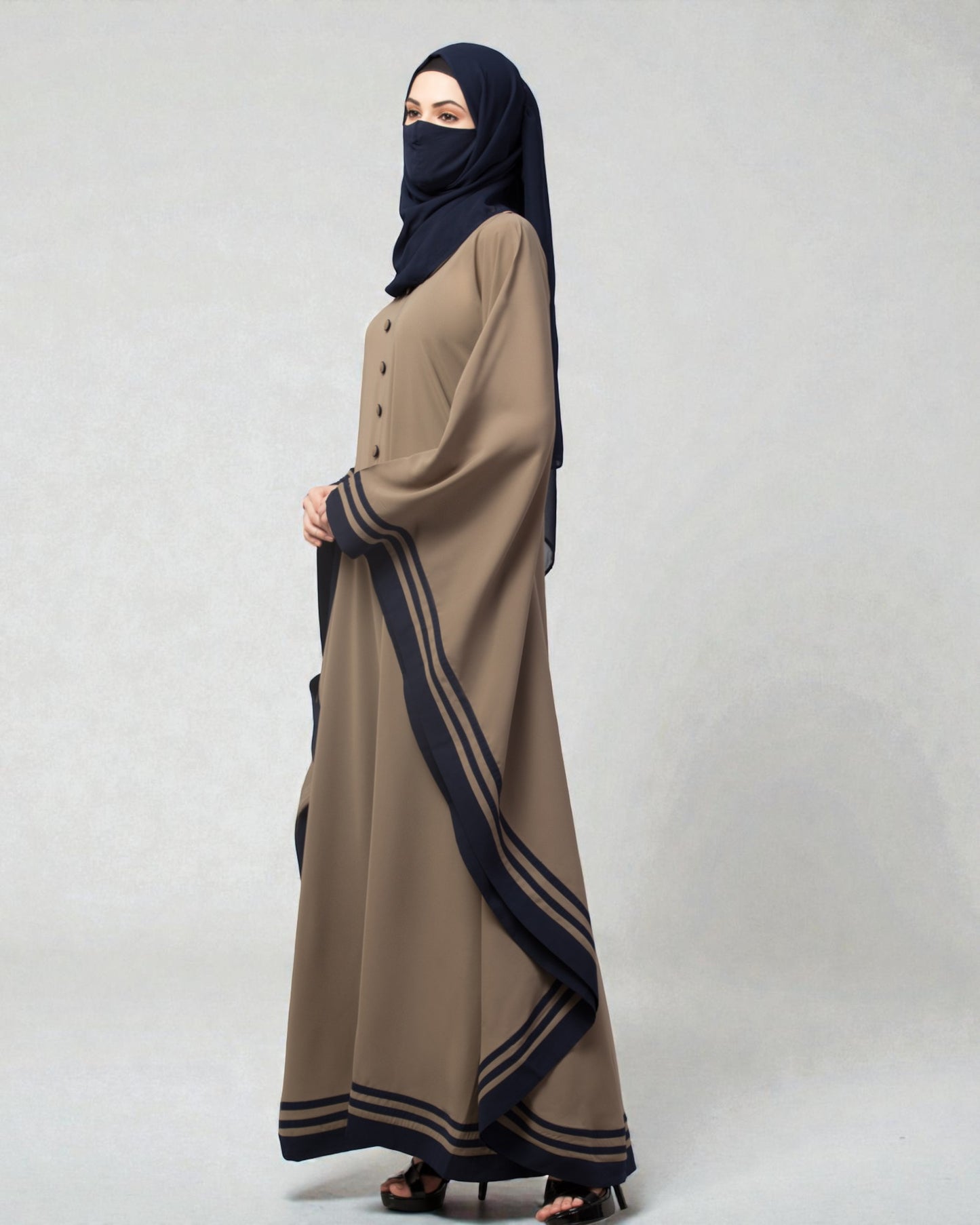 Latest Kaftan Abaya With Stripes