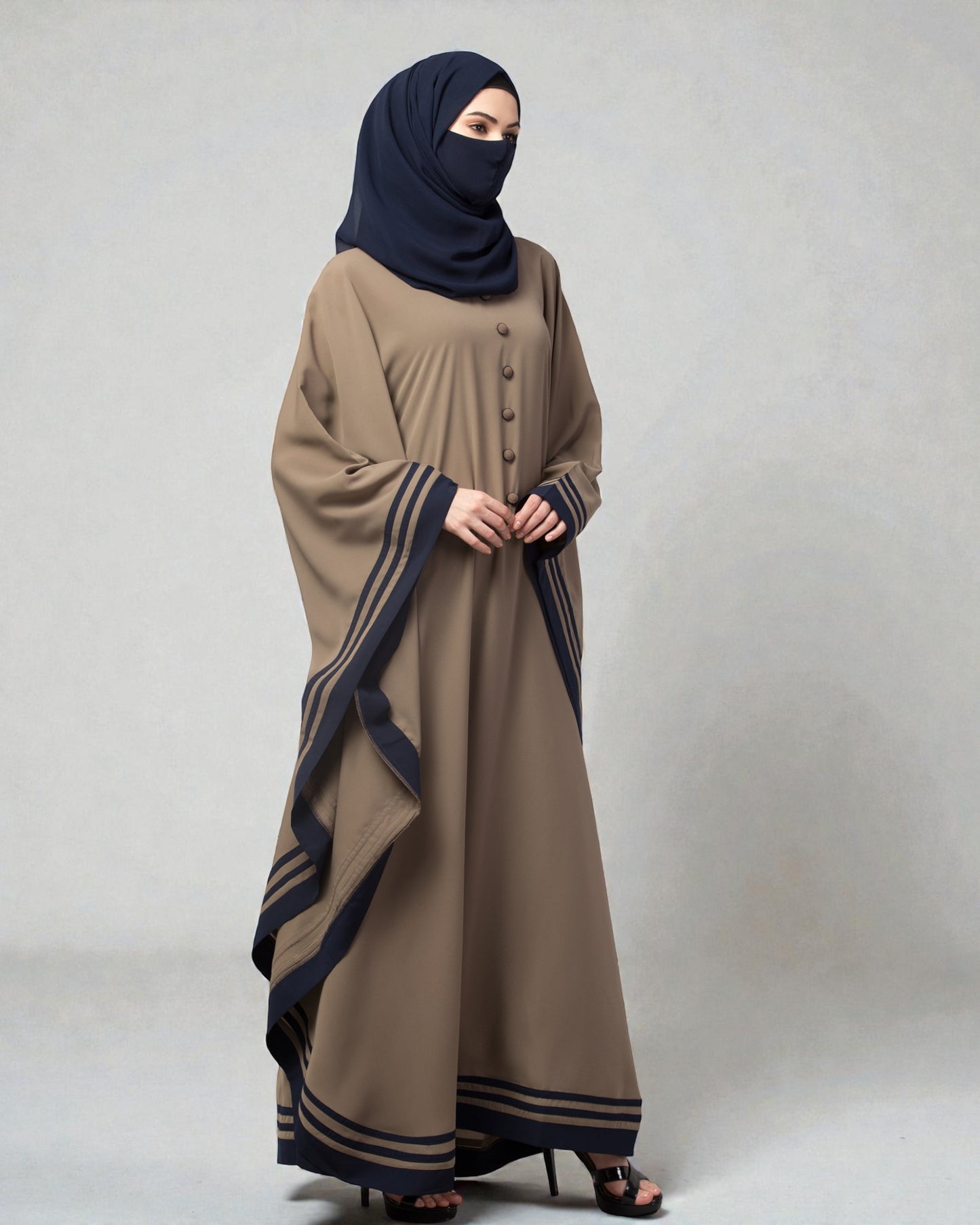 Latest Kaftan Abaya With Stripes