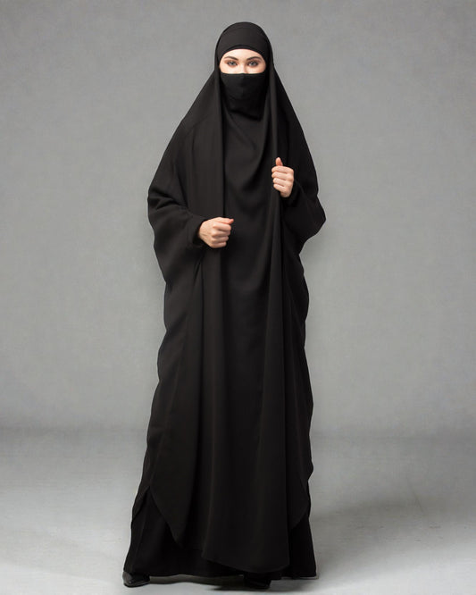 Full Length- Single Piece Jilbab With Adjustable Mouthpiece