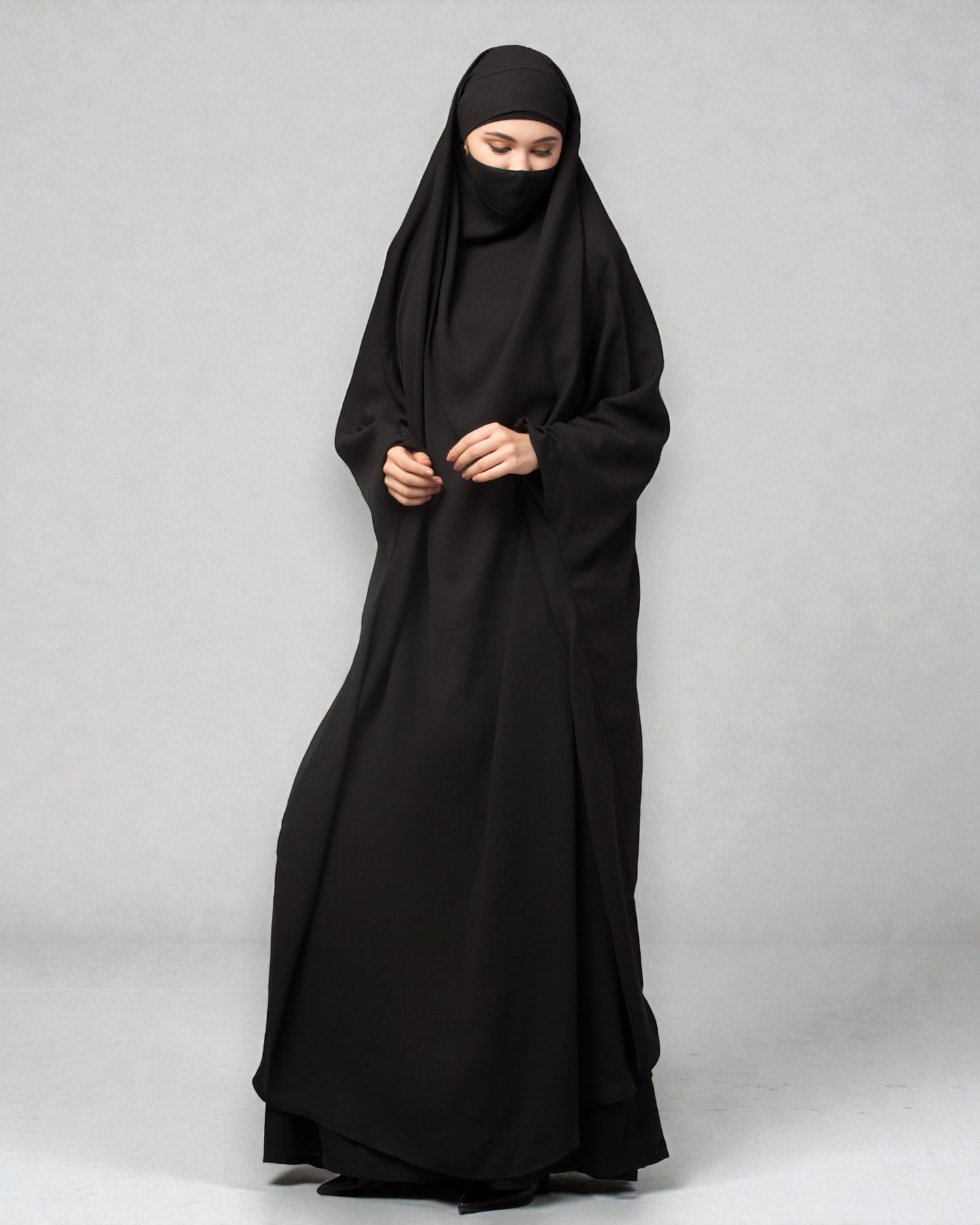 Full Length- Single Piece Jilbab With Adjustable Mouthpiece