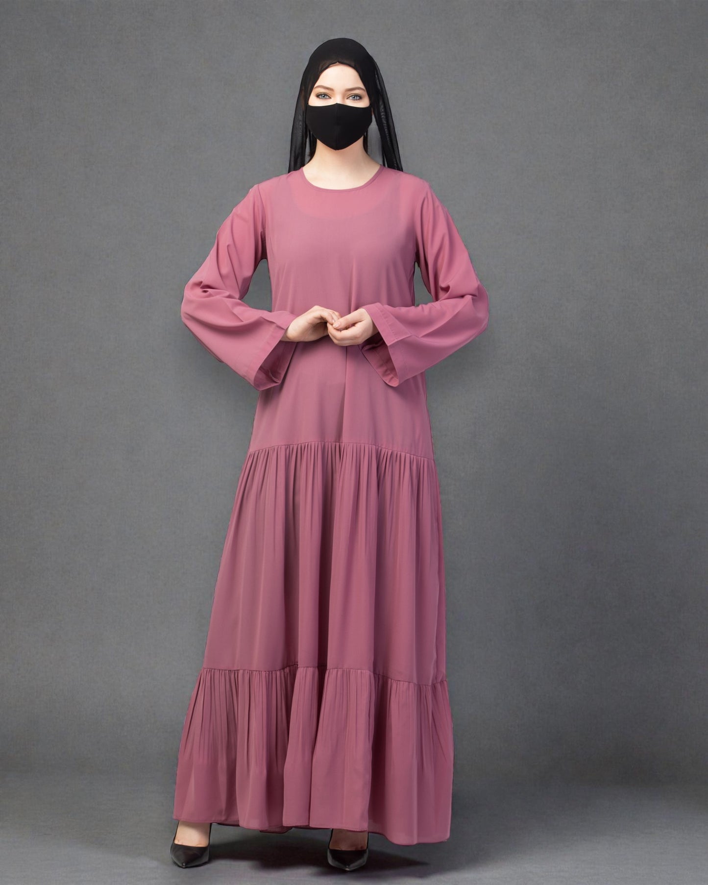 Three Tiered Maxi Dress With Frills
