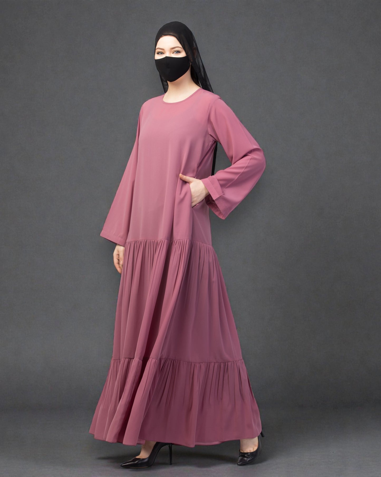 Three Tiered Maxi Dress With Frills