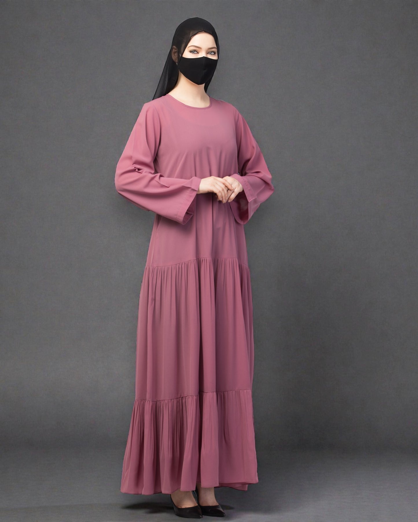 Three Tiered Maxi Dress With Frills