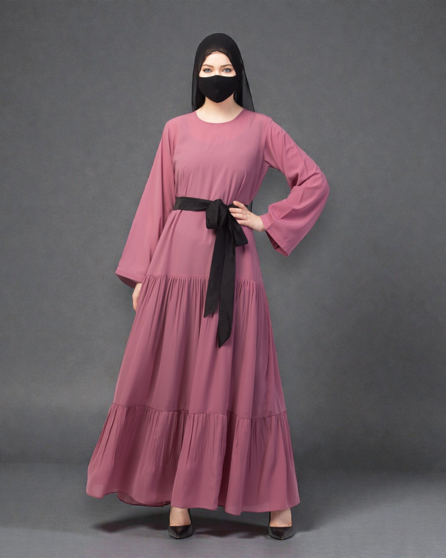 Three Tiered Maxi Dress With Frills