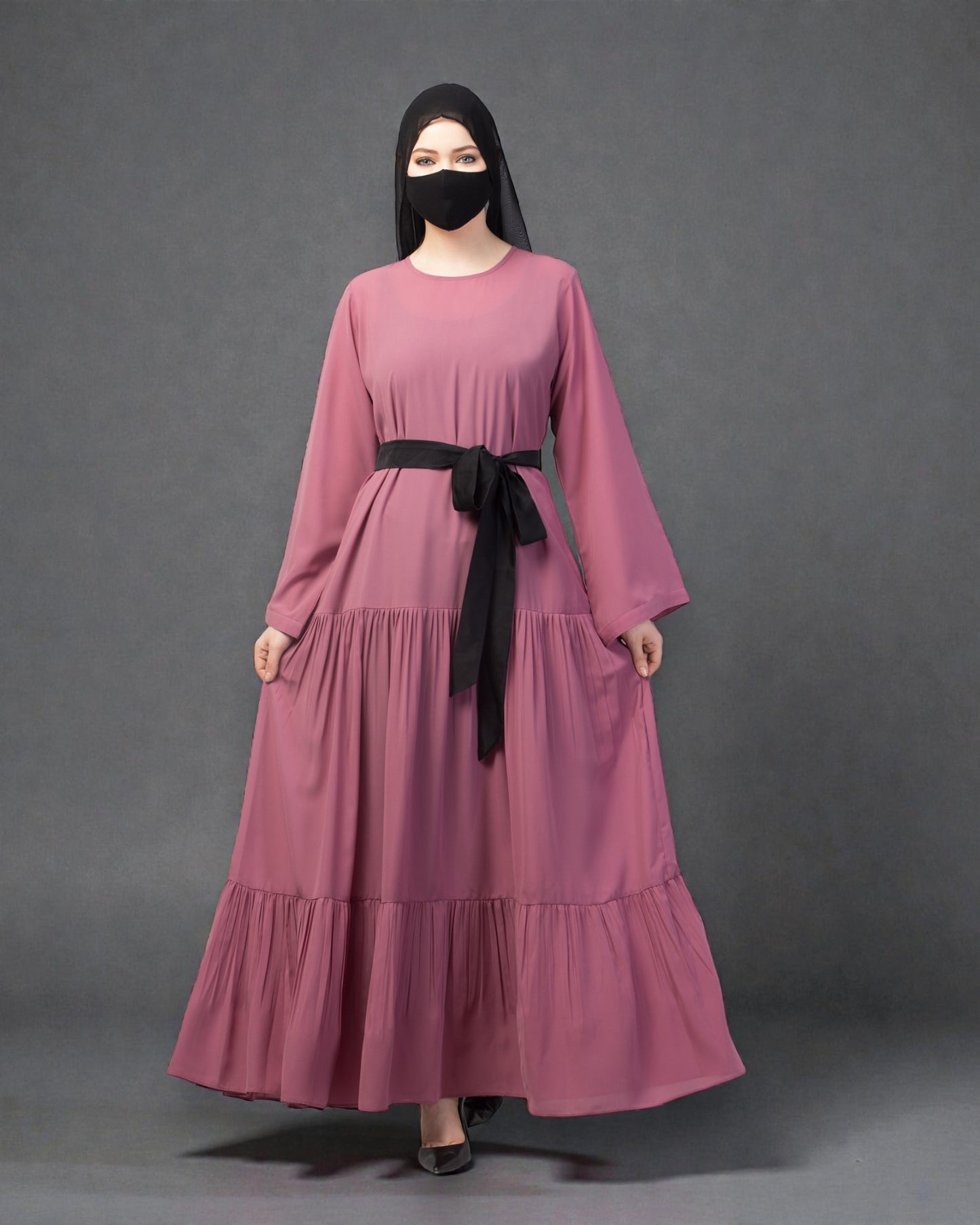 Three Tiered Maxi Dress With Frills