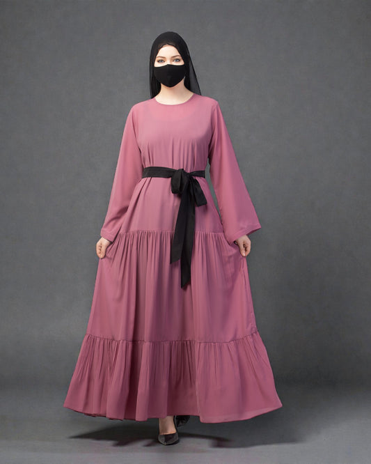 Three Tiered Maxi Dress With Frills