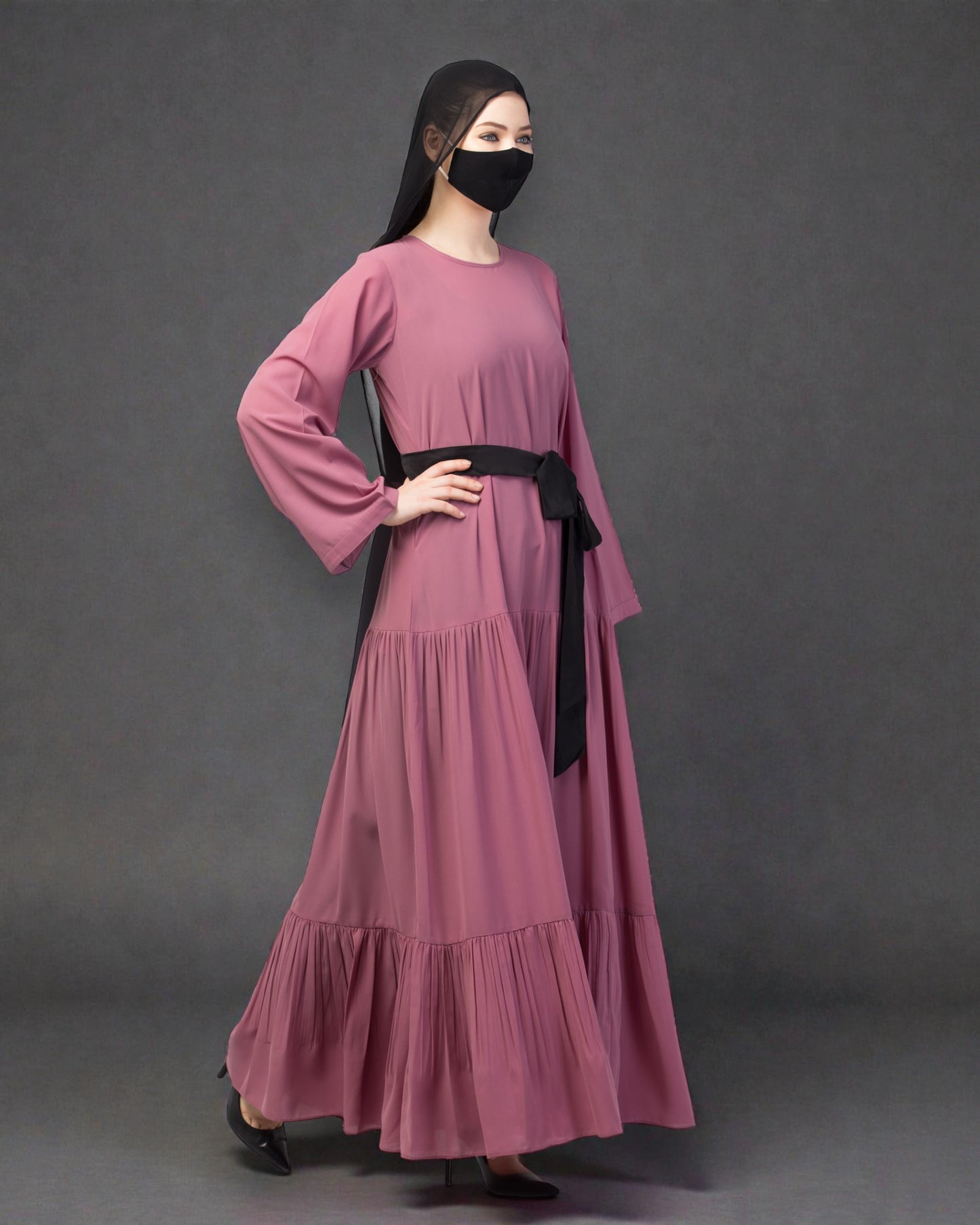 Three Tiered Maxi Dress With Frills