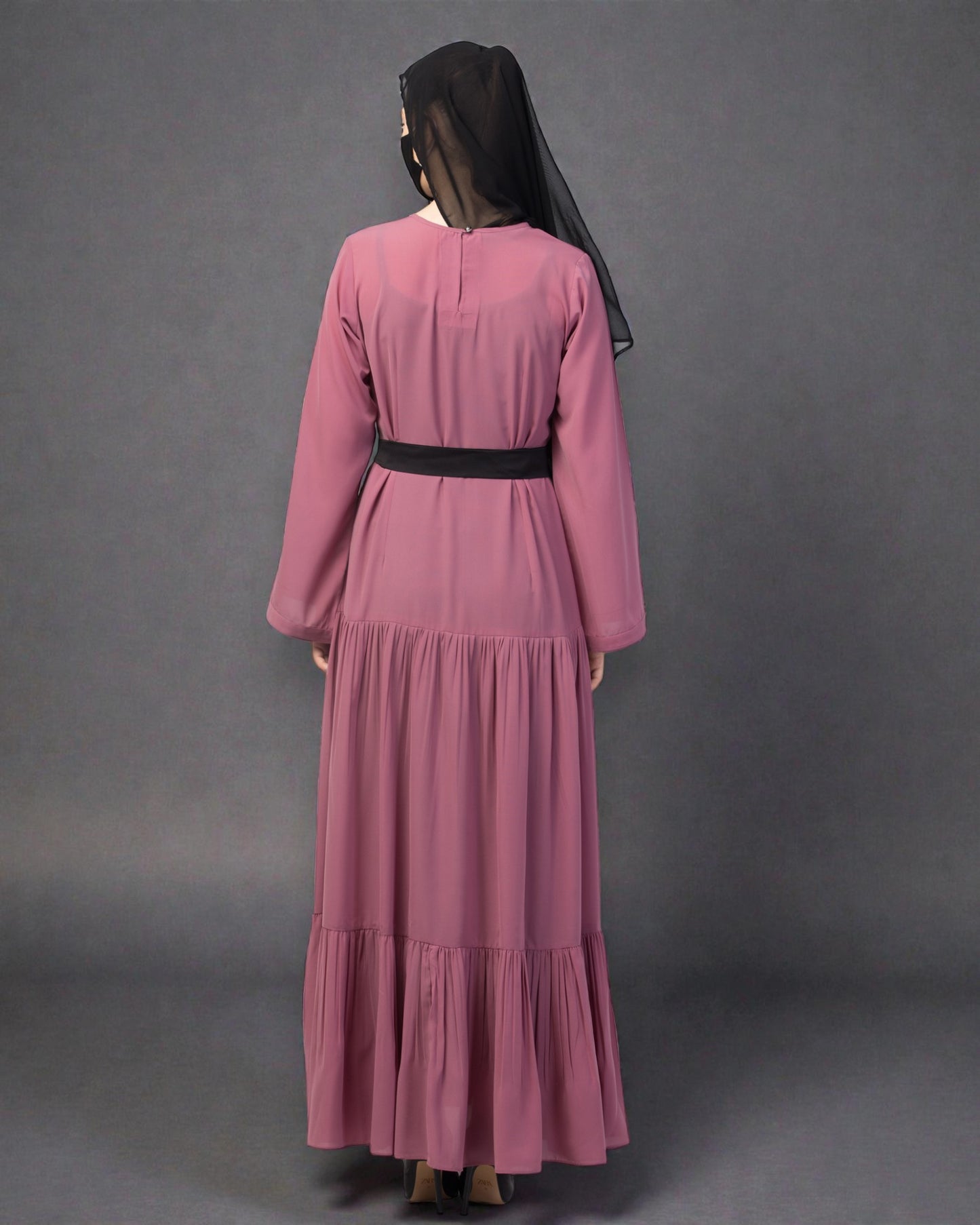 Three Tiered Maxi Dress With Frills