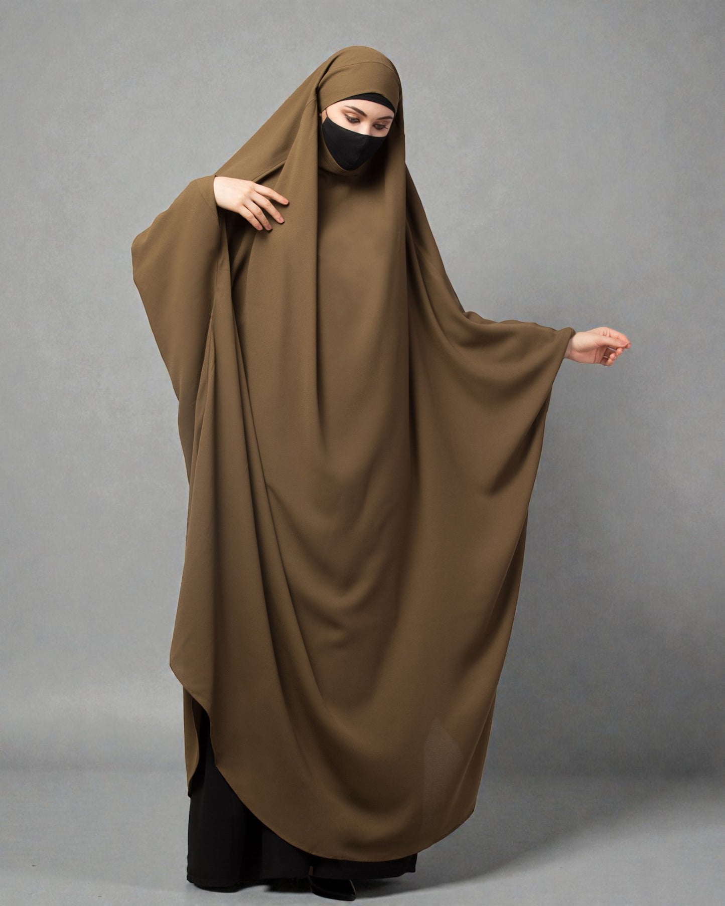 Full Length- Single Piece Jilbab With Adjustable Mouthpiece