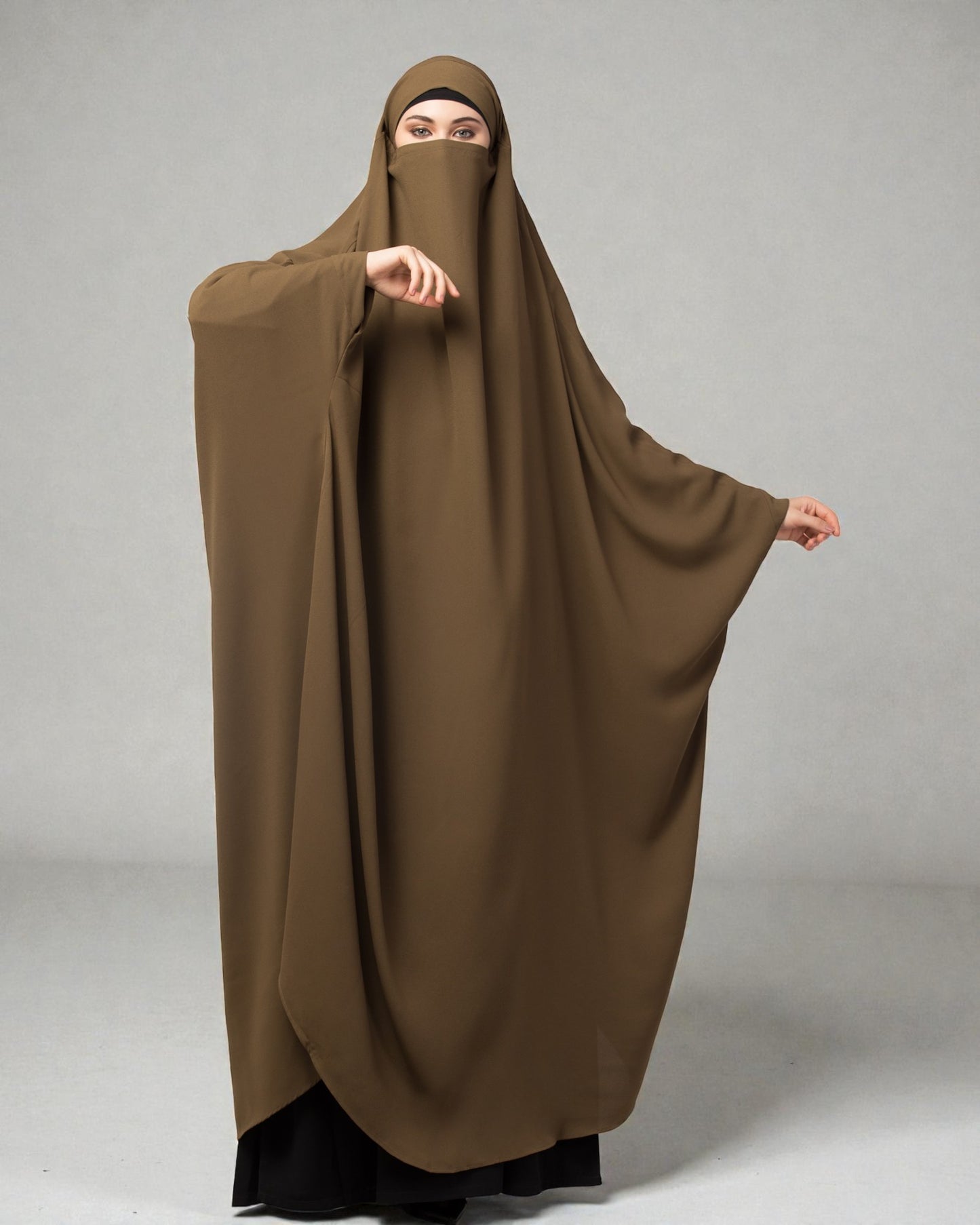 Full Length- Single Piece Jilbab With Adjustable Mouthpiece