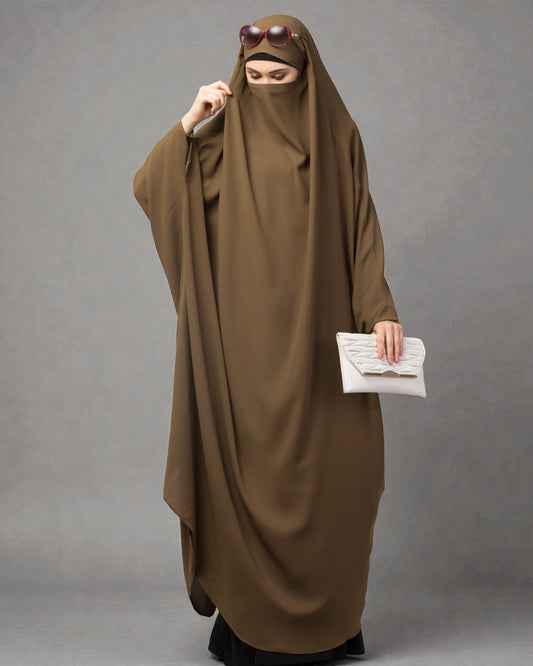 Full Length- Single Piece Jilbab With Adjustable Mouthpiece