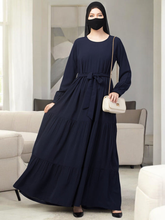 Four Tiered Abaya With Frills