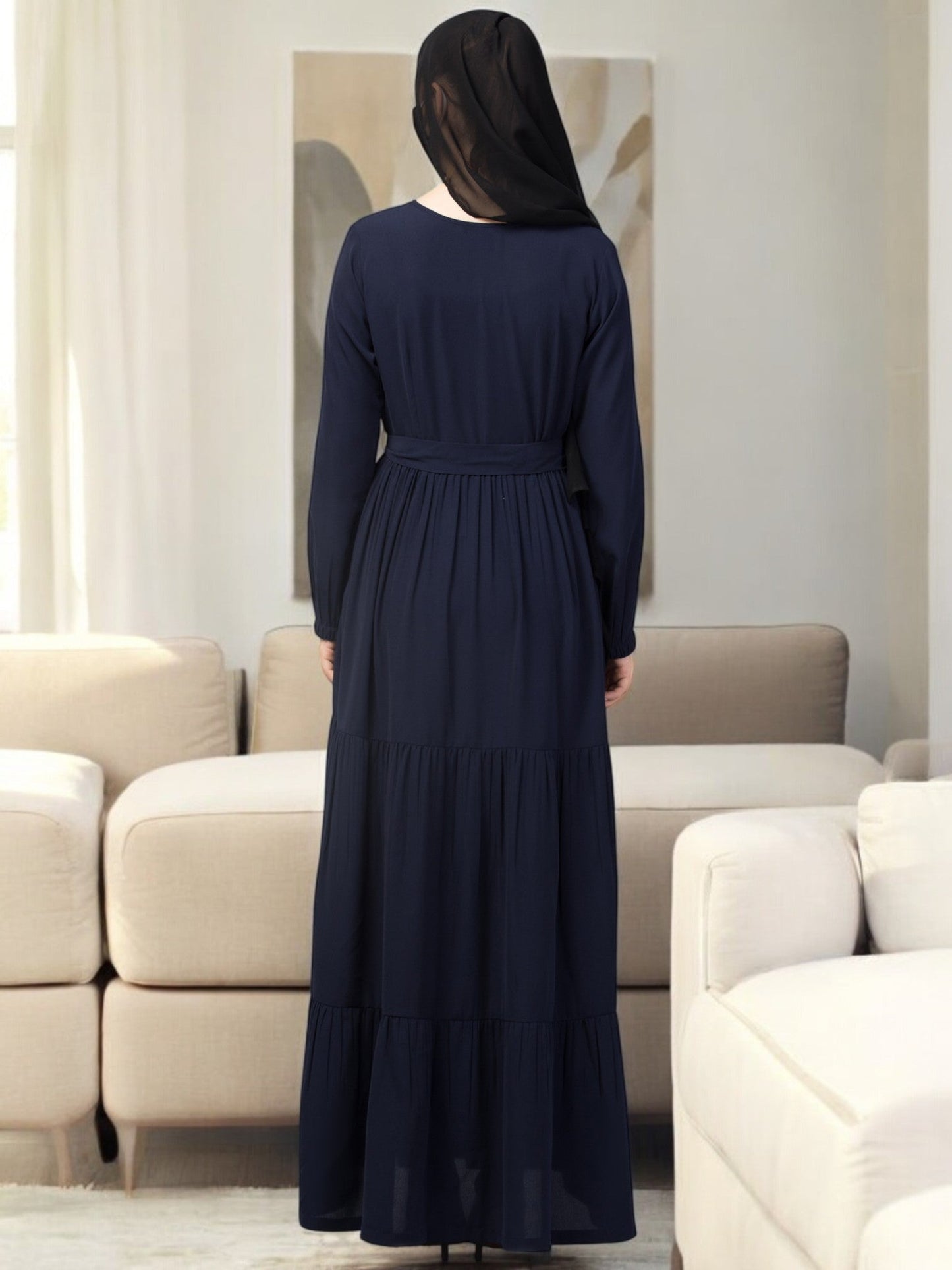 Four Tiered Abaya With Frills