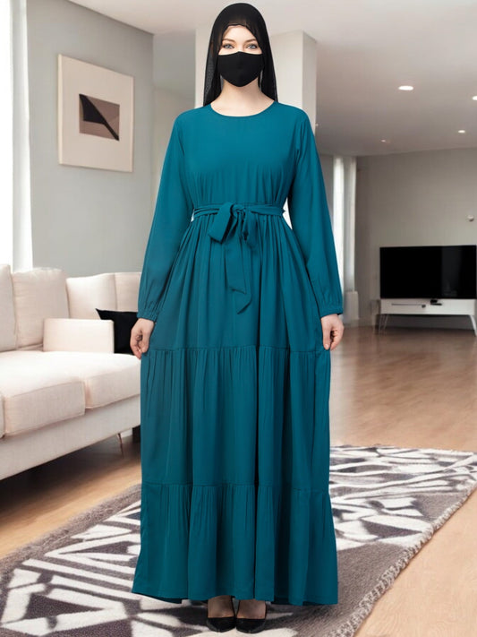 Four Tiered Abaya With Frills