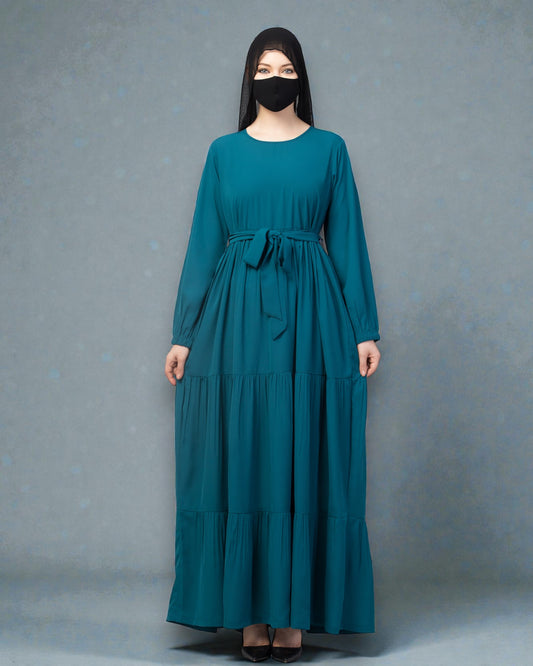 Four Tiered Maxi Dress With Frills