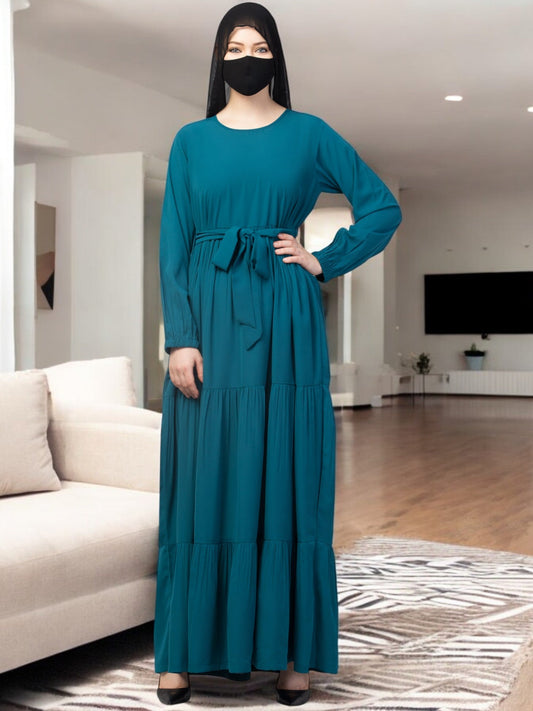 Four Tiered Abaya With Frills