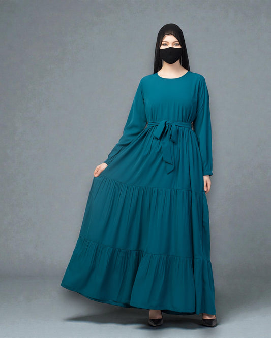 Four Tiered Maxi Dress With Frills