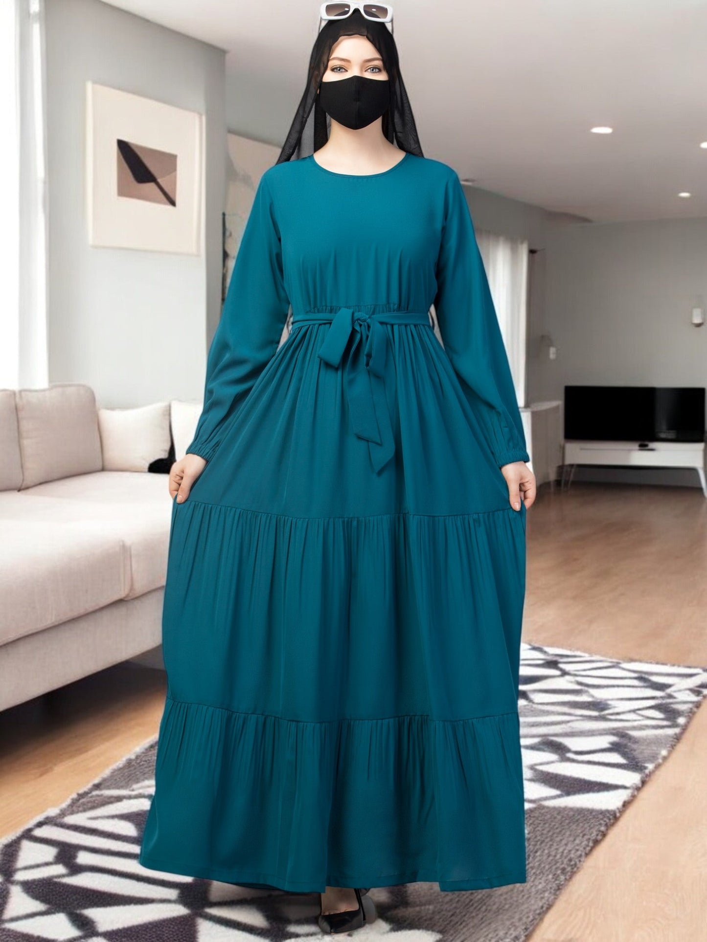 Four Tiered Abaya With Frills