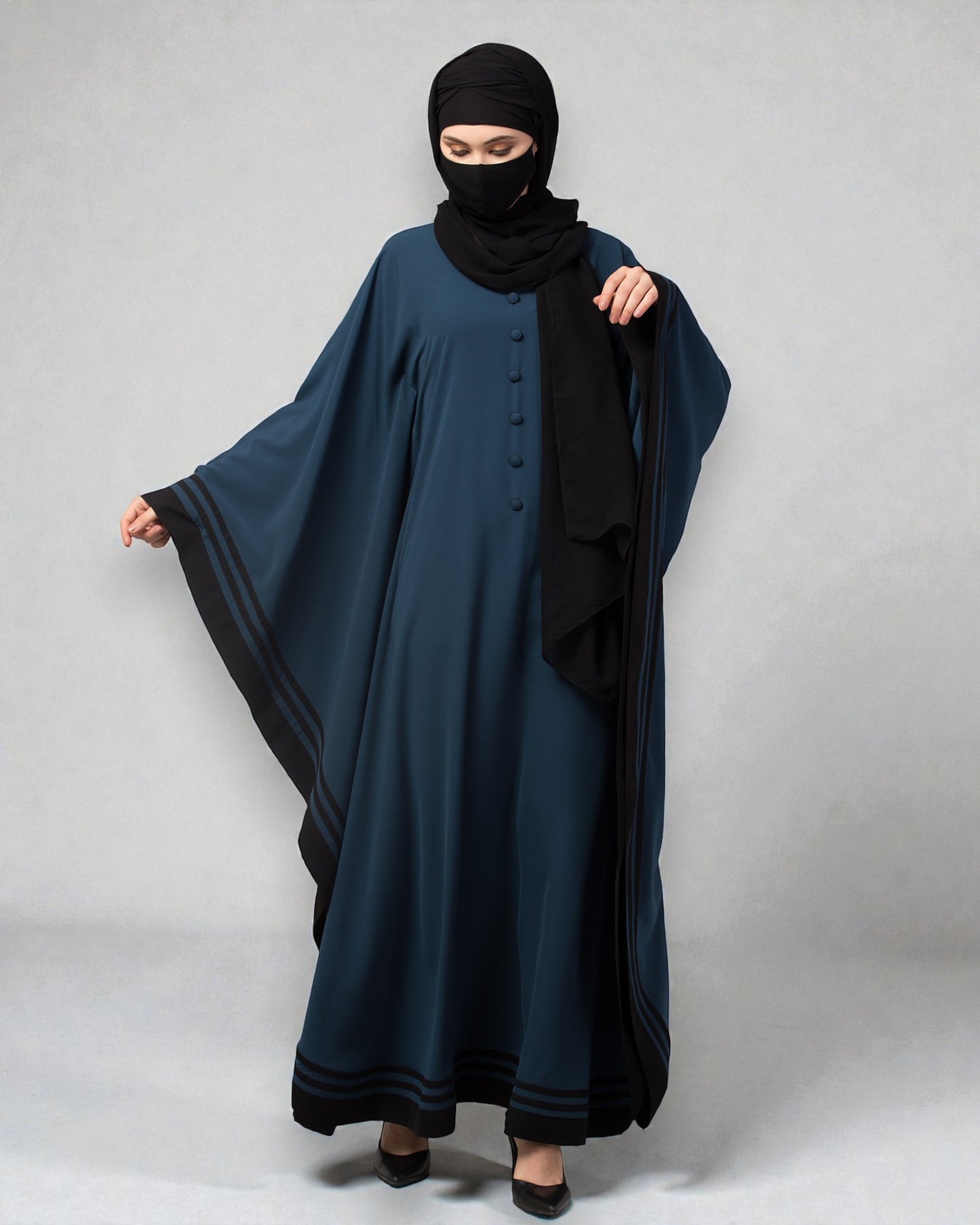 Latest Kaftan Abaya With Stripes