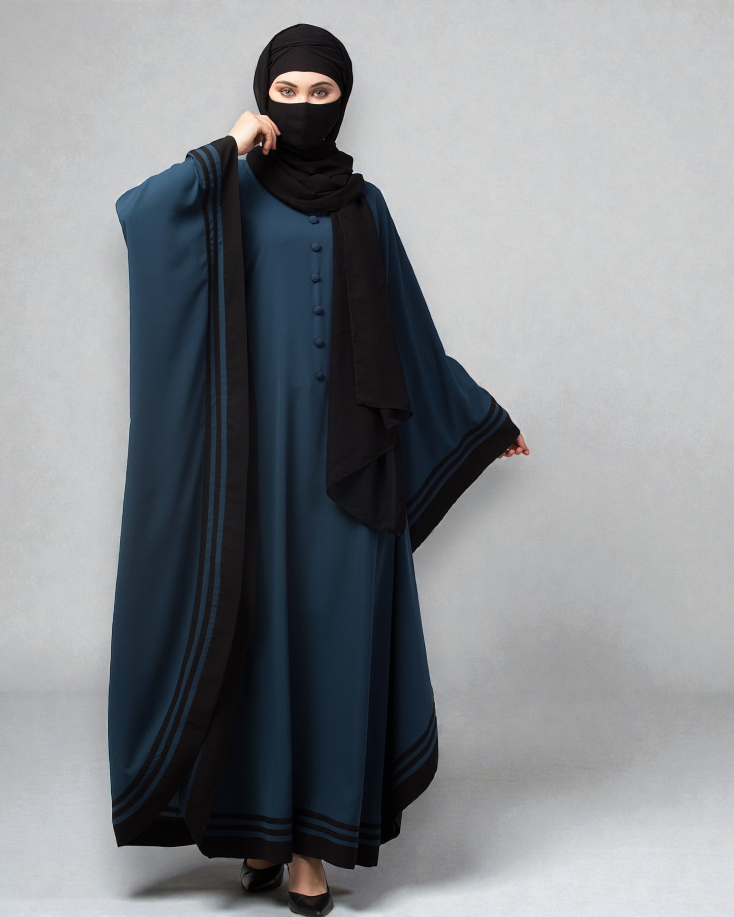 Latest Kaftan Abaya With Stripes