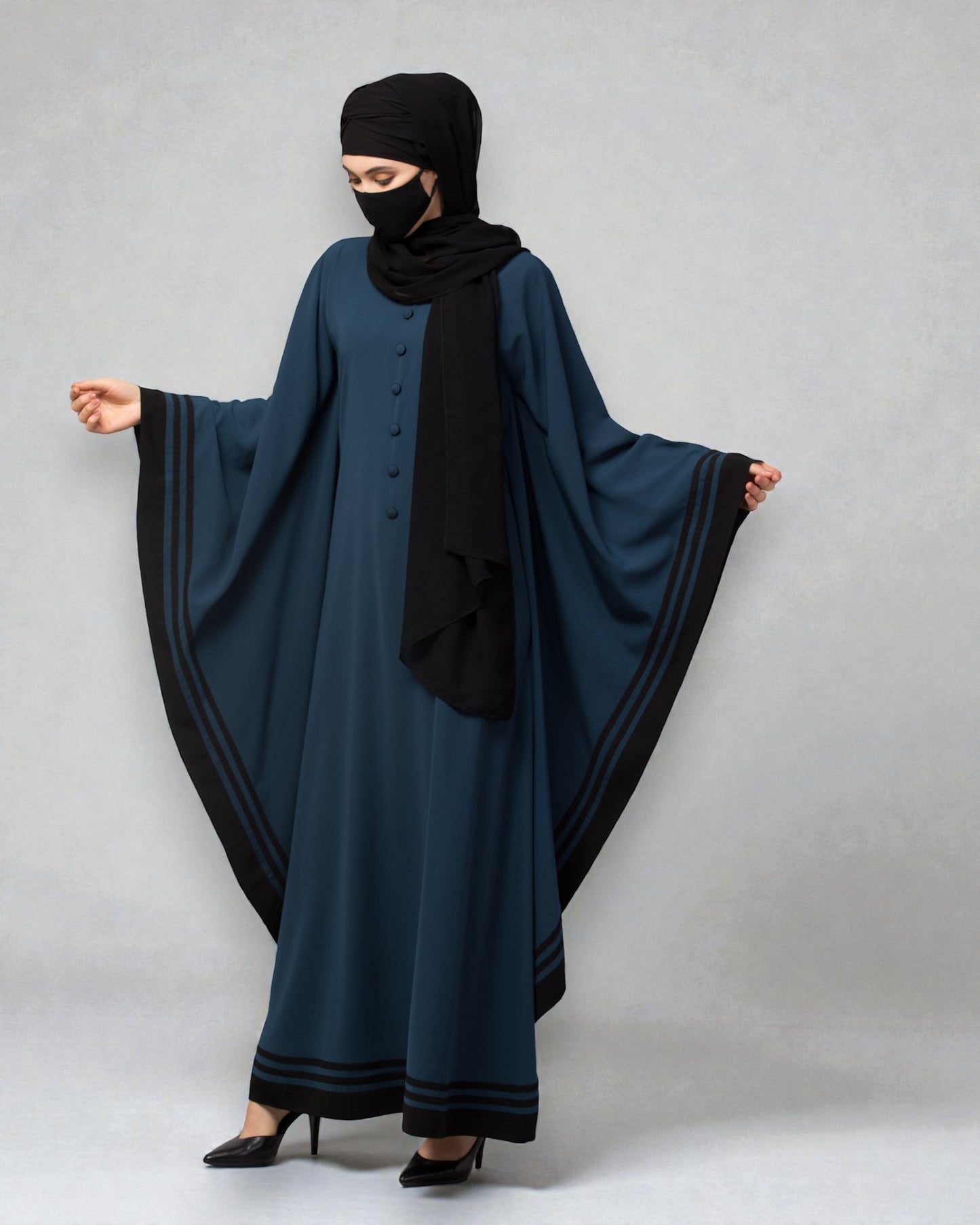 Latest Kaftan Abaya With Stripes