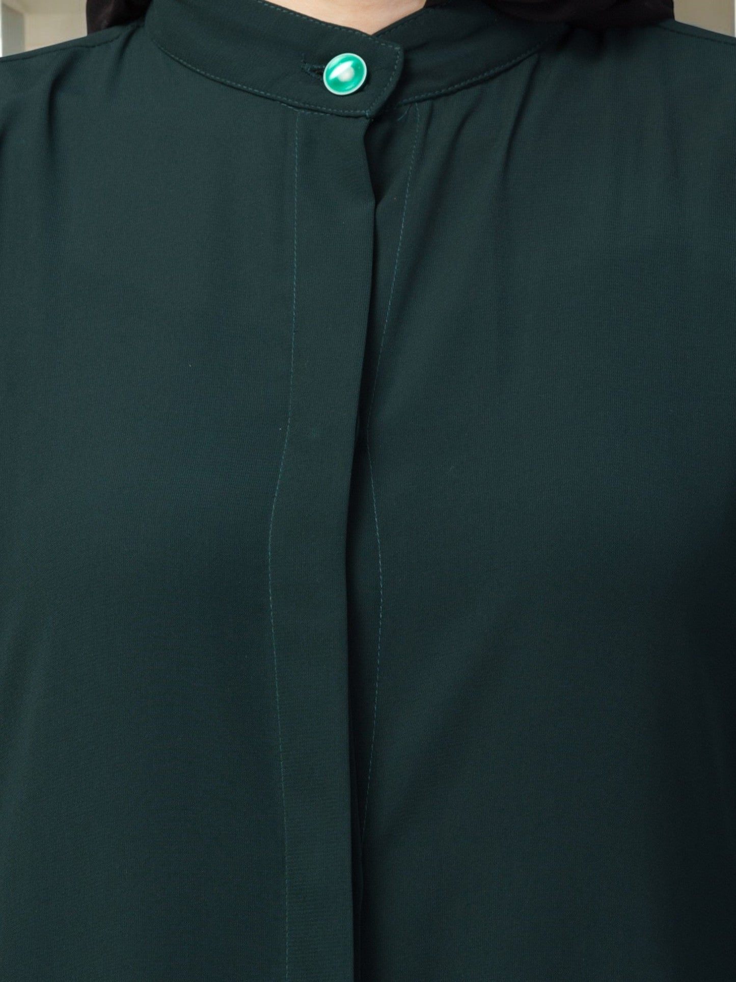 Front Open Abaya With Cuff & Placket
