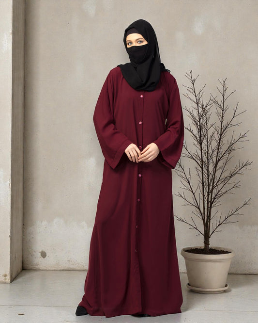 Front Open Abaya With Kimono Sleeves
