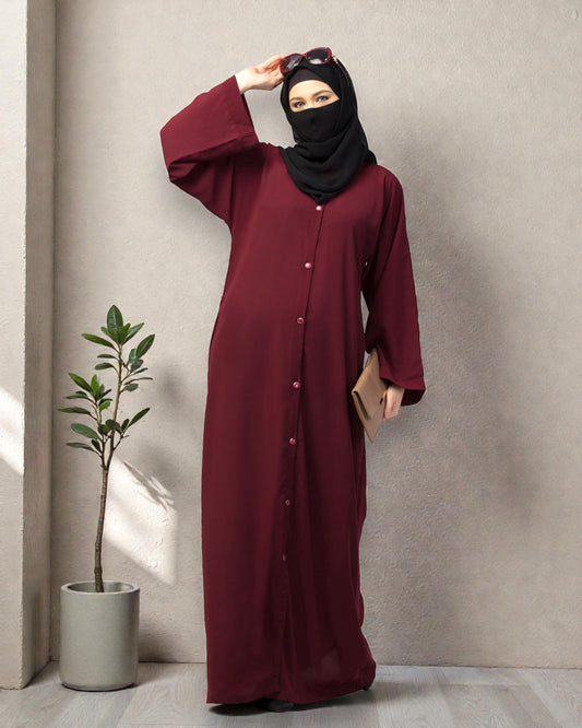 Front Open Abaya With Kimono Sleeves