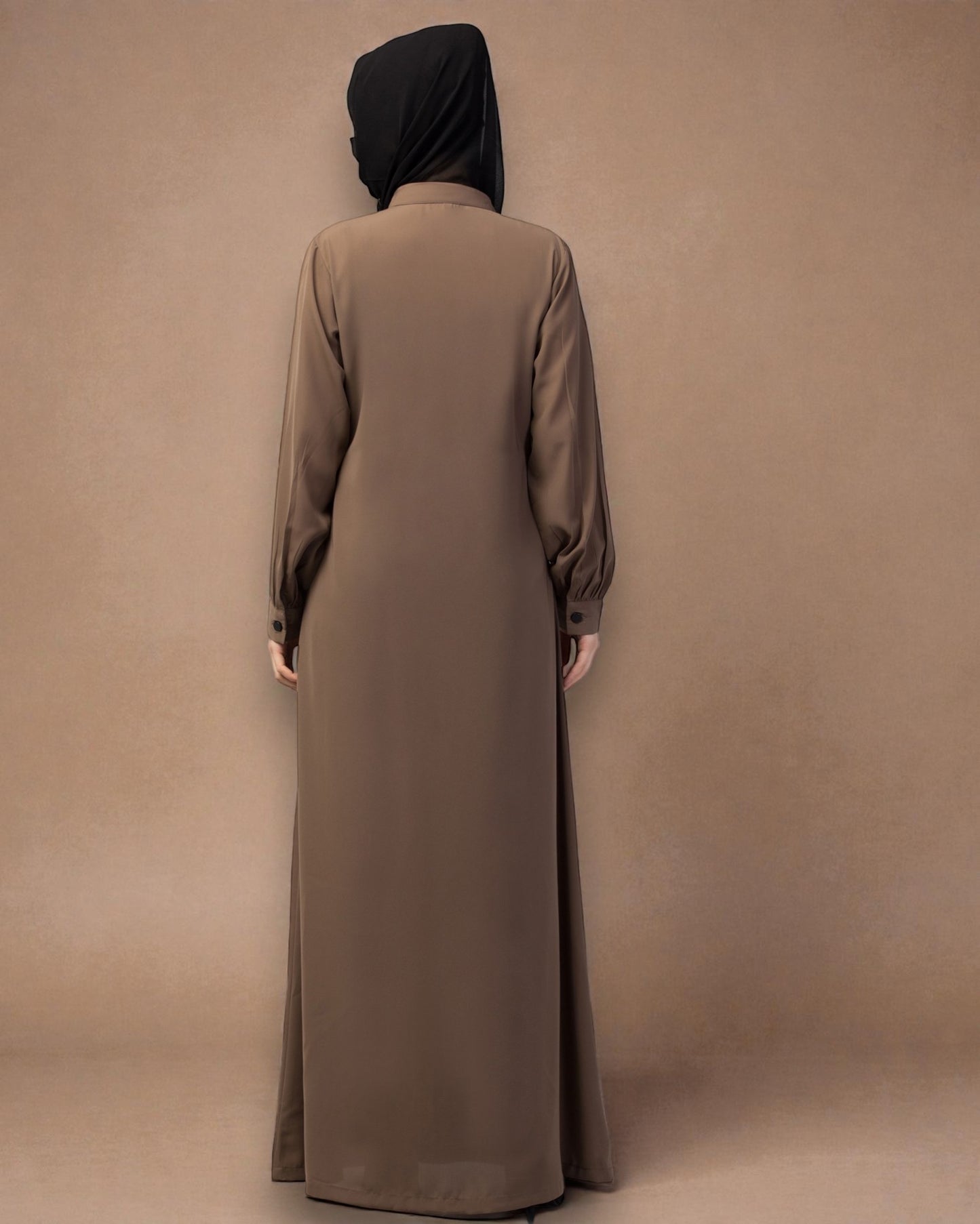 Front Open Abaya With Cuff & Placket