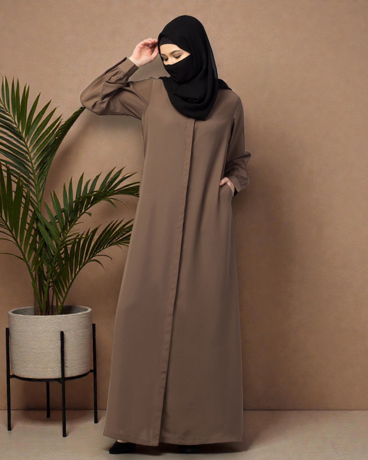 Front Open Abaya With Cuff & Placket