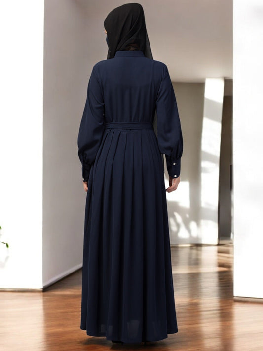Front Open- Designer Abaya With Pleats