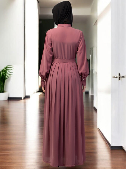 Front Open- Designer Abaya With Pleats