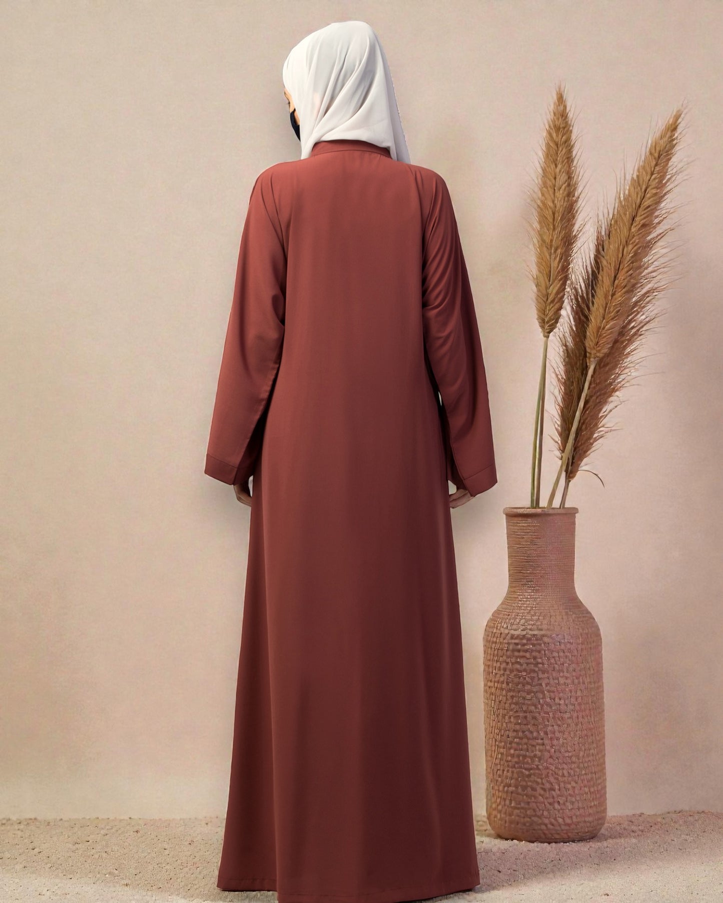 Front Open Abaya With Kimono Sleeves
