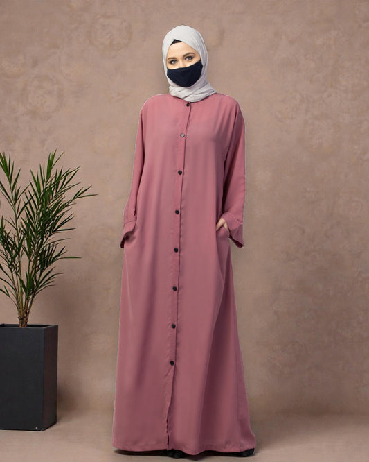 Front Open Abaya With Kimono Sleeves