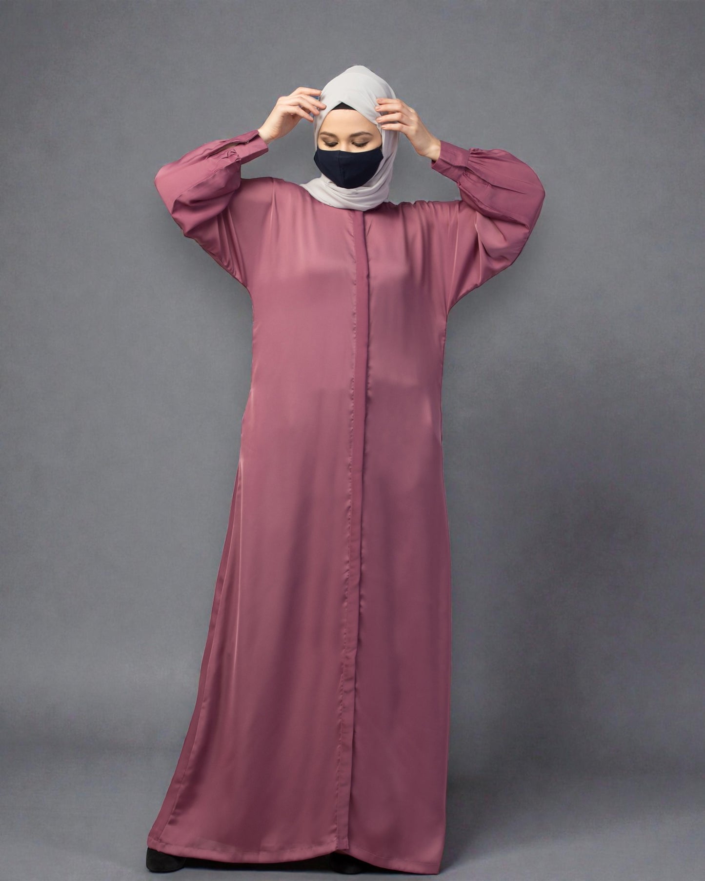 Front Open Nida Abaya With Cuff & Placket