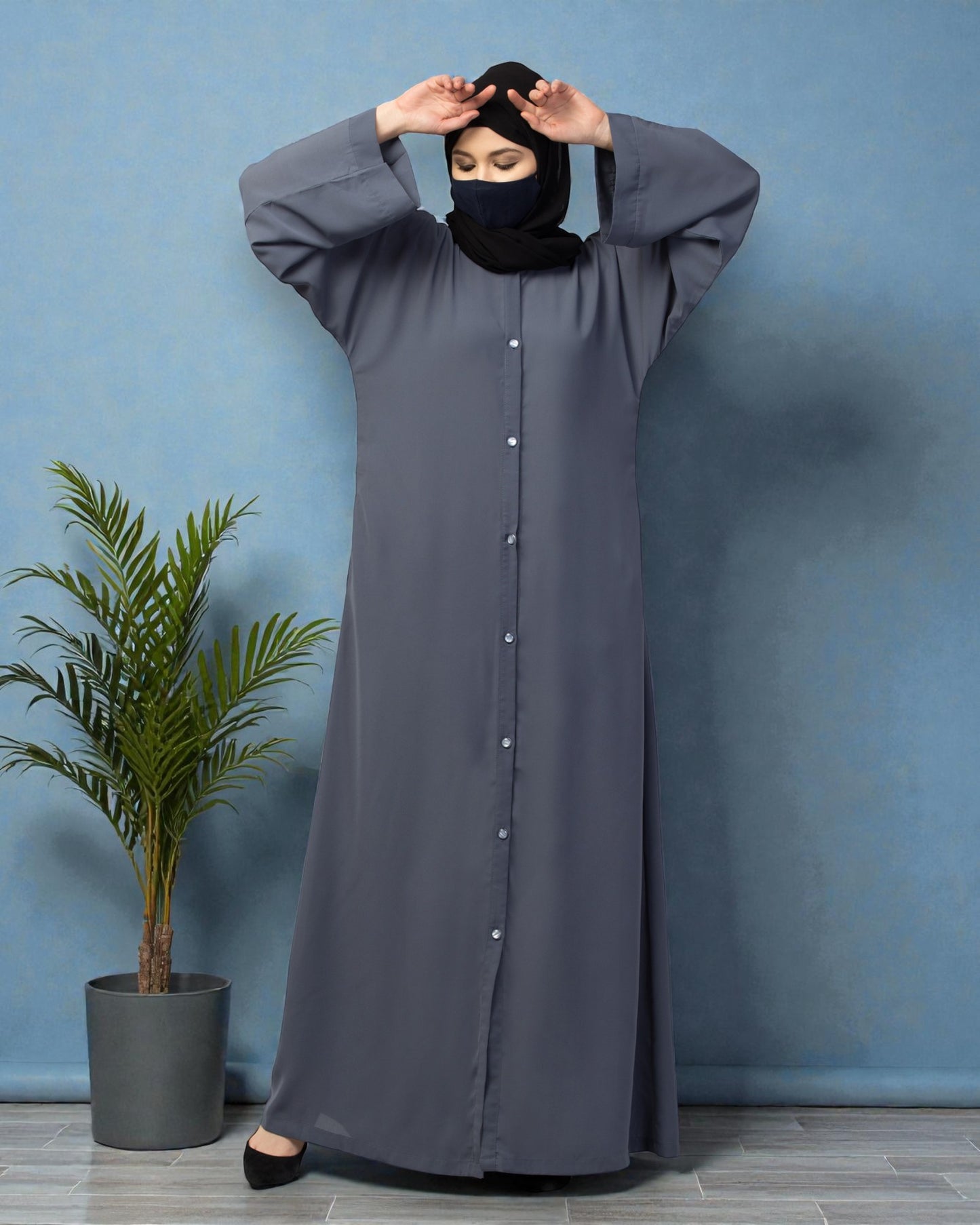 Front Open Abaya With Kimono Sleeves