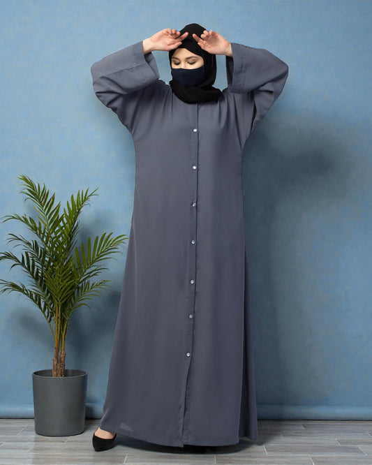 Front Open Abaya With Kimono Sleeves