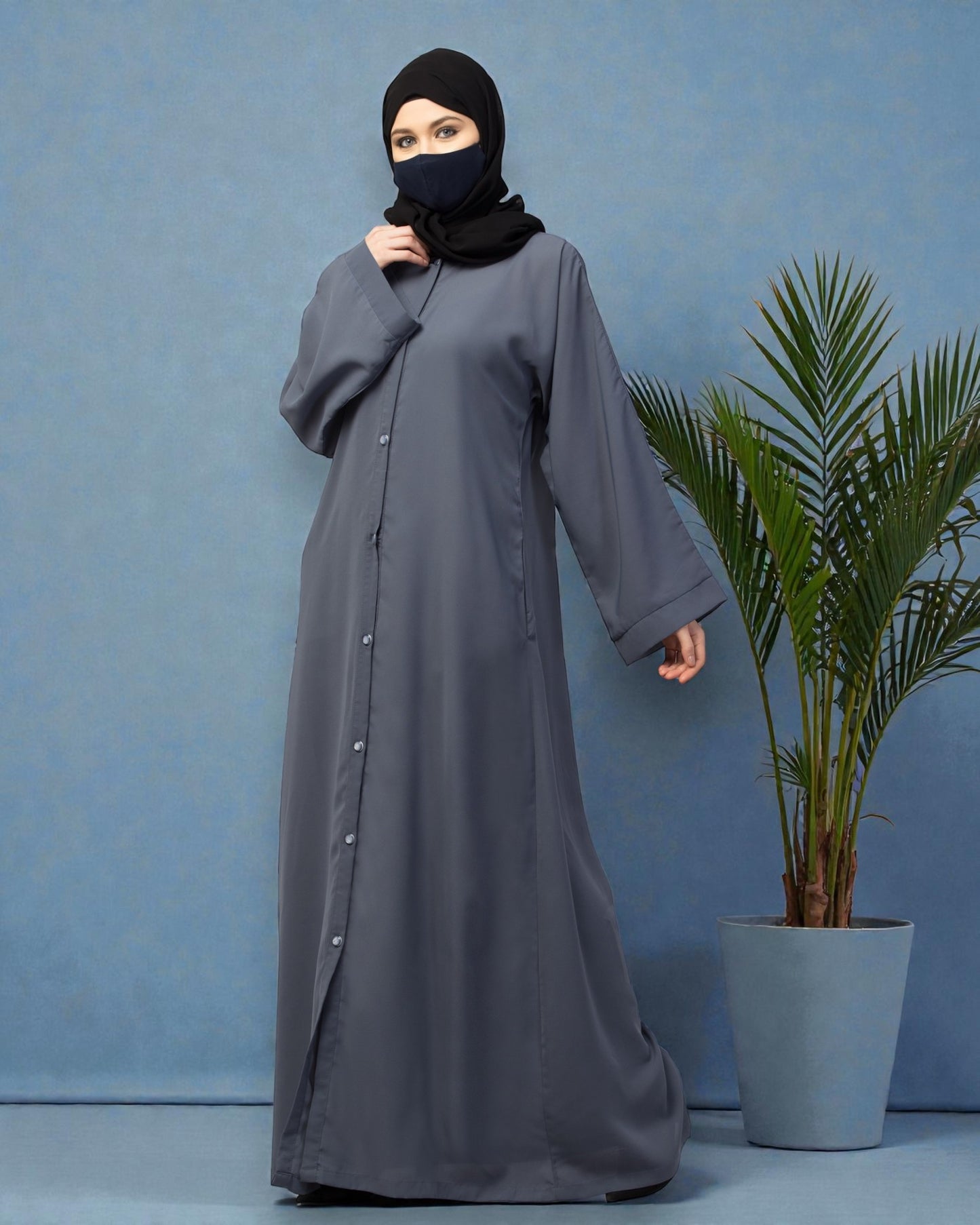 Front Open Abaya With Kimono Sleeves