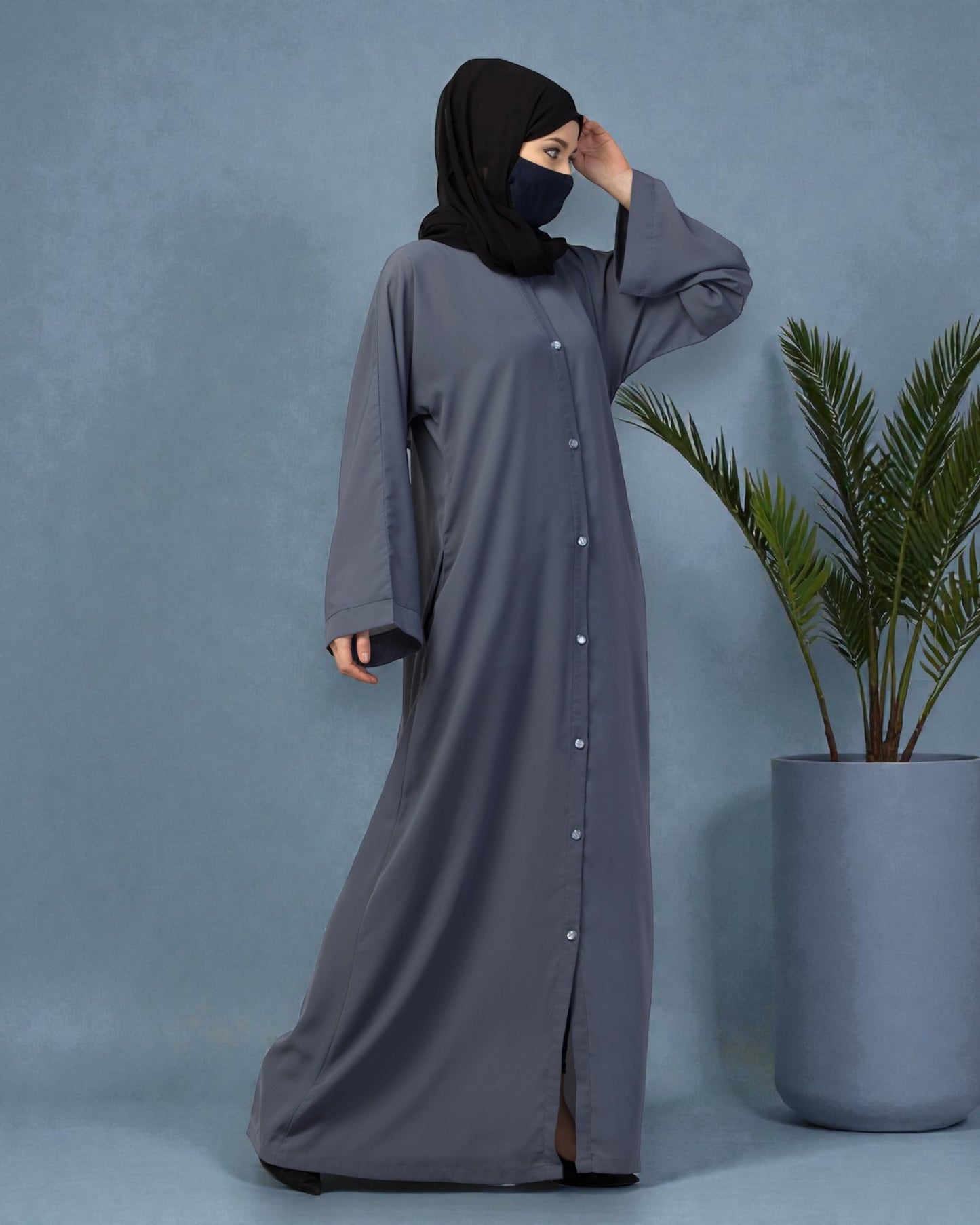 Front Open Abaya With Kimono Sleeves