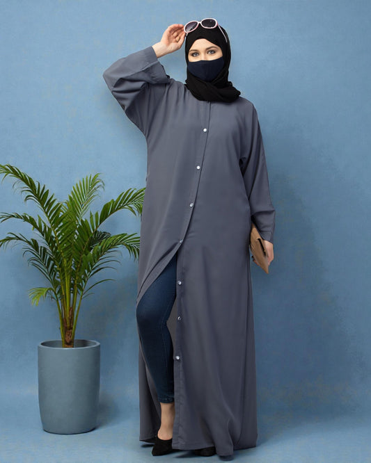 Front Open Abaya With Kimono Sleeves
