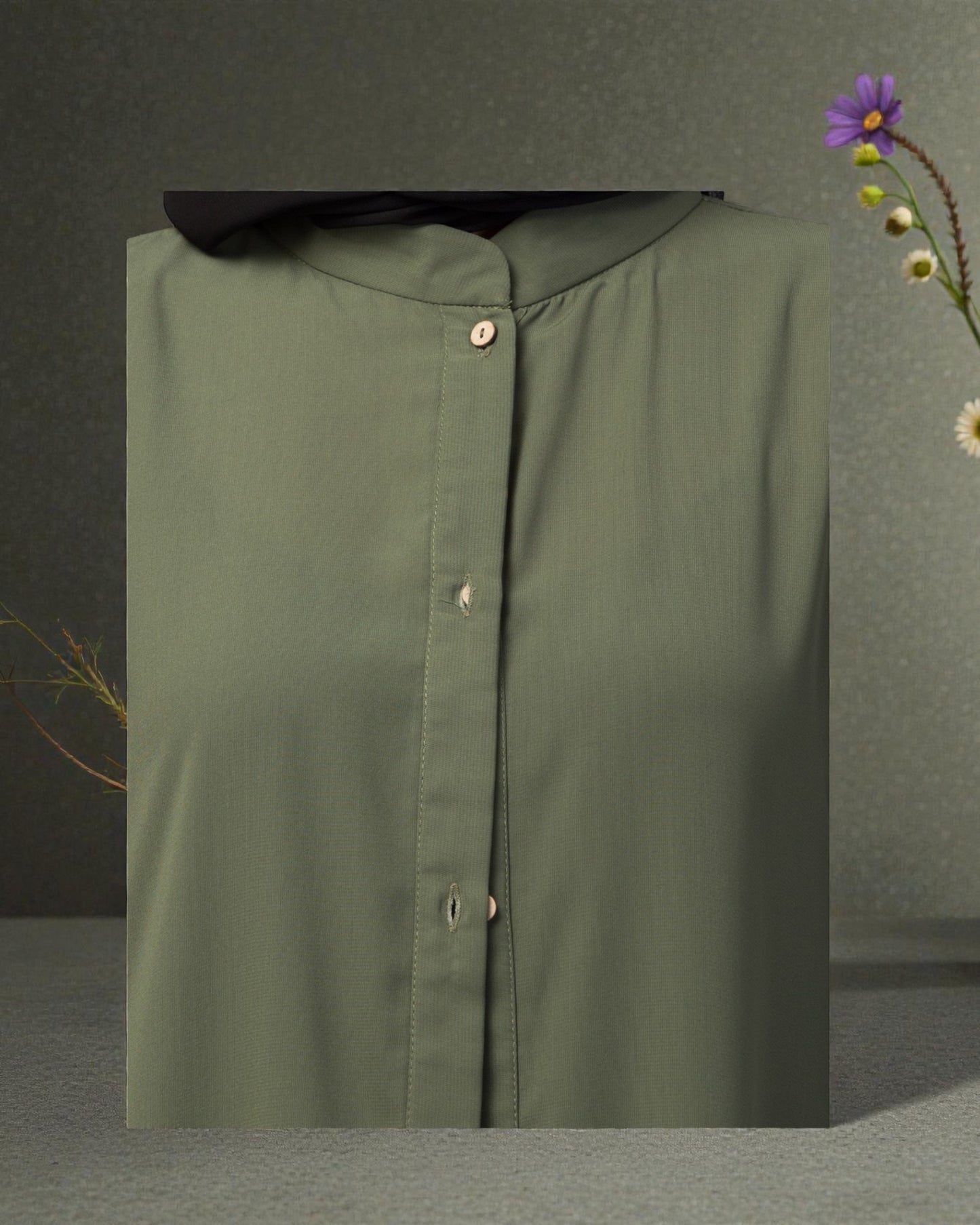 Front Open- Designer Abaya With Gathered Hem