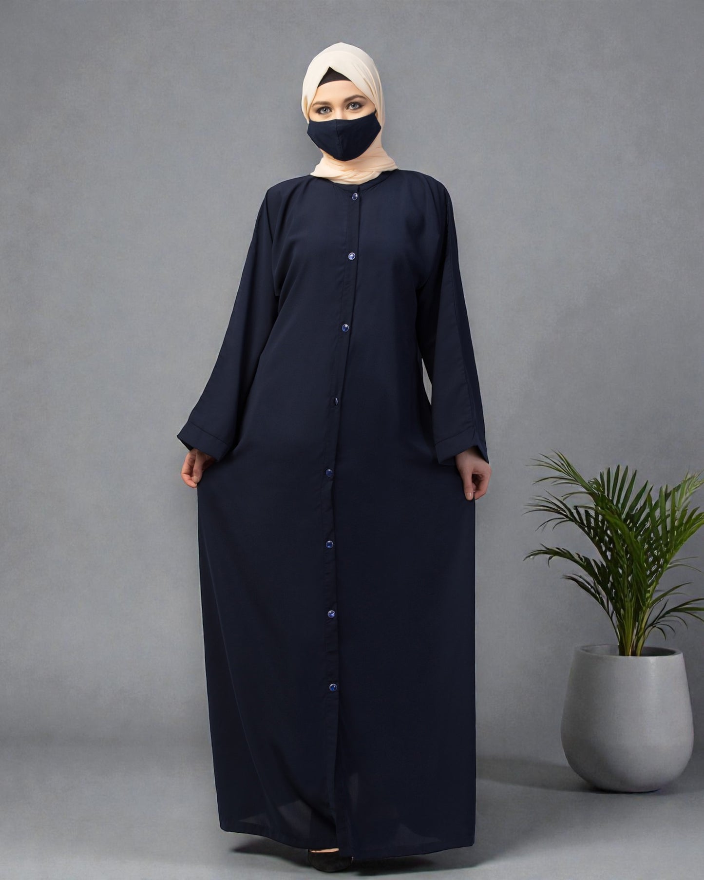Front Open Abaya With Kimono Sleeves