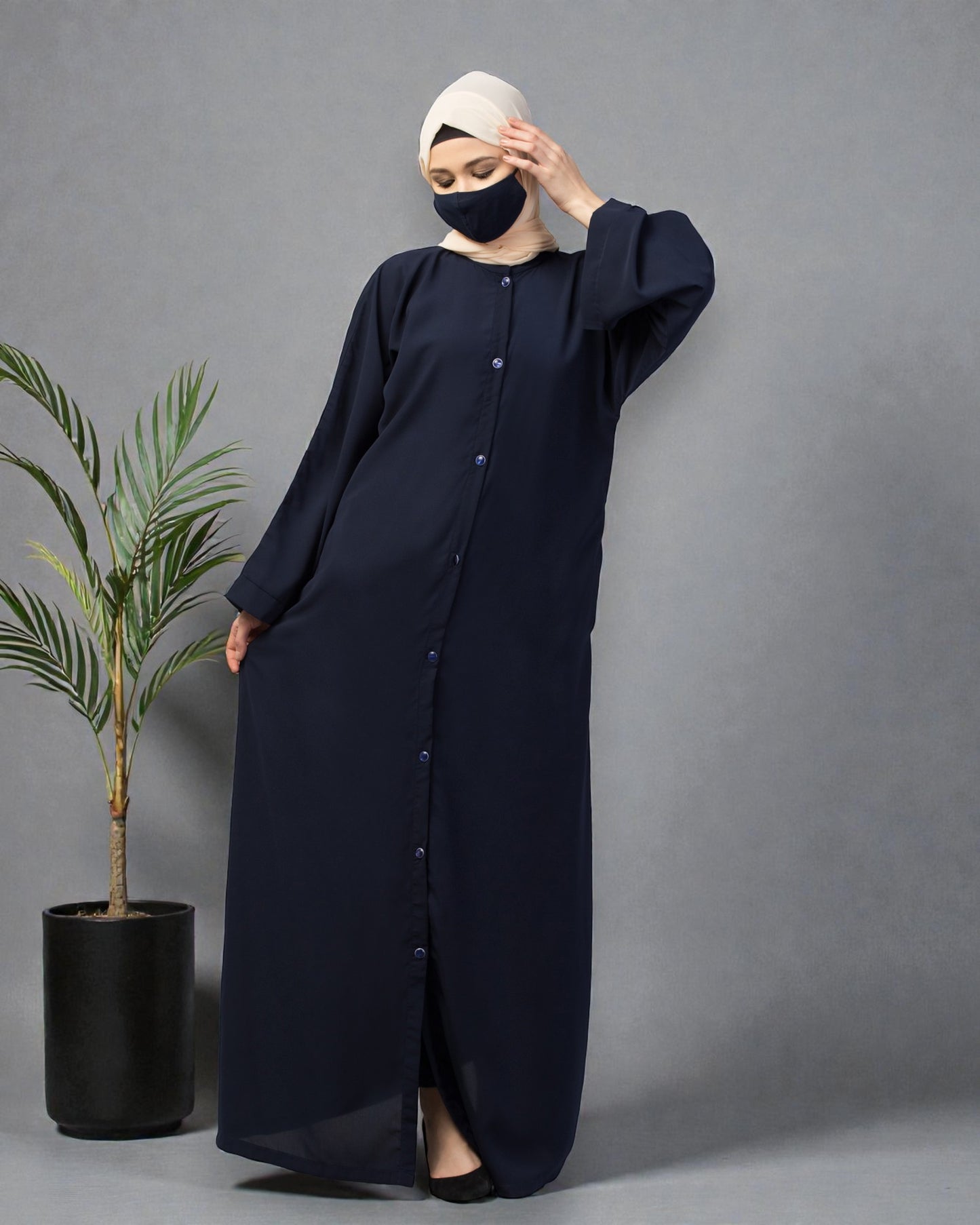 Front Open Abaya With Kimono Sleeves